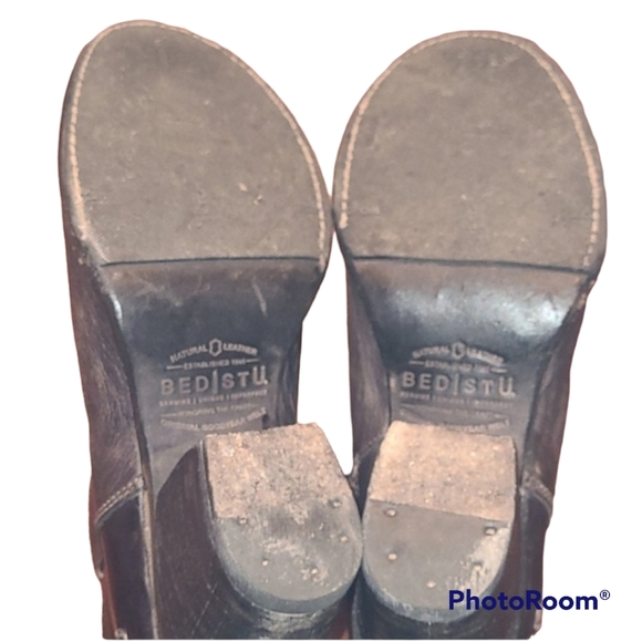 Bed Stu Grau Taupe Stacked Heel Yell Booties - Picture 9 of 11